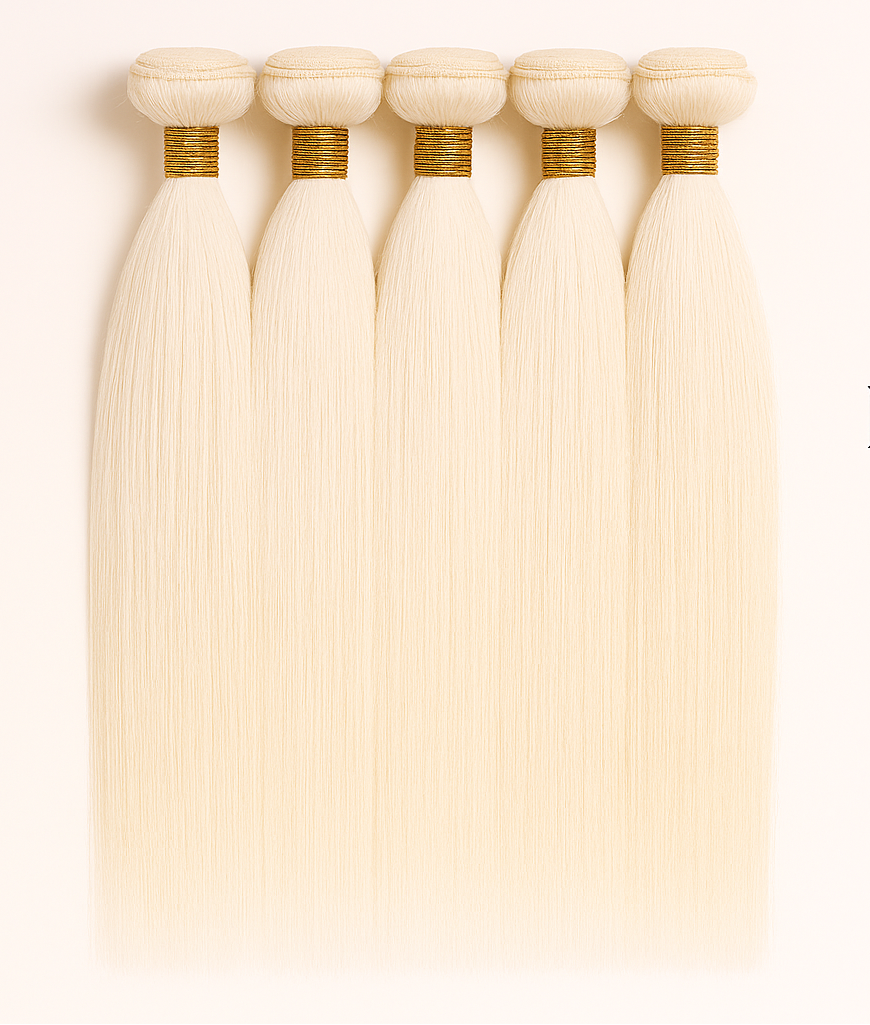 Trame de cheveux humains Blond polaire (60) qualité Remy