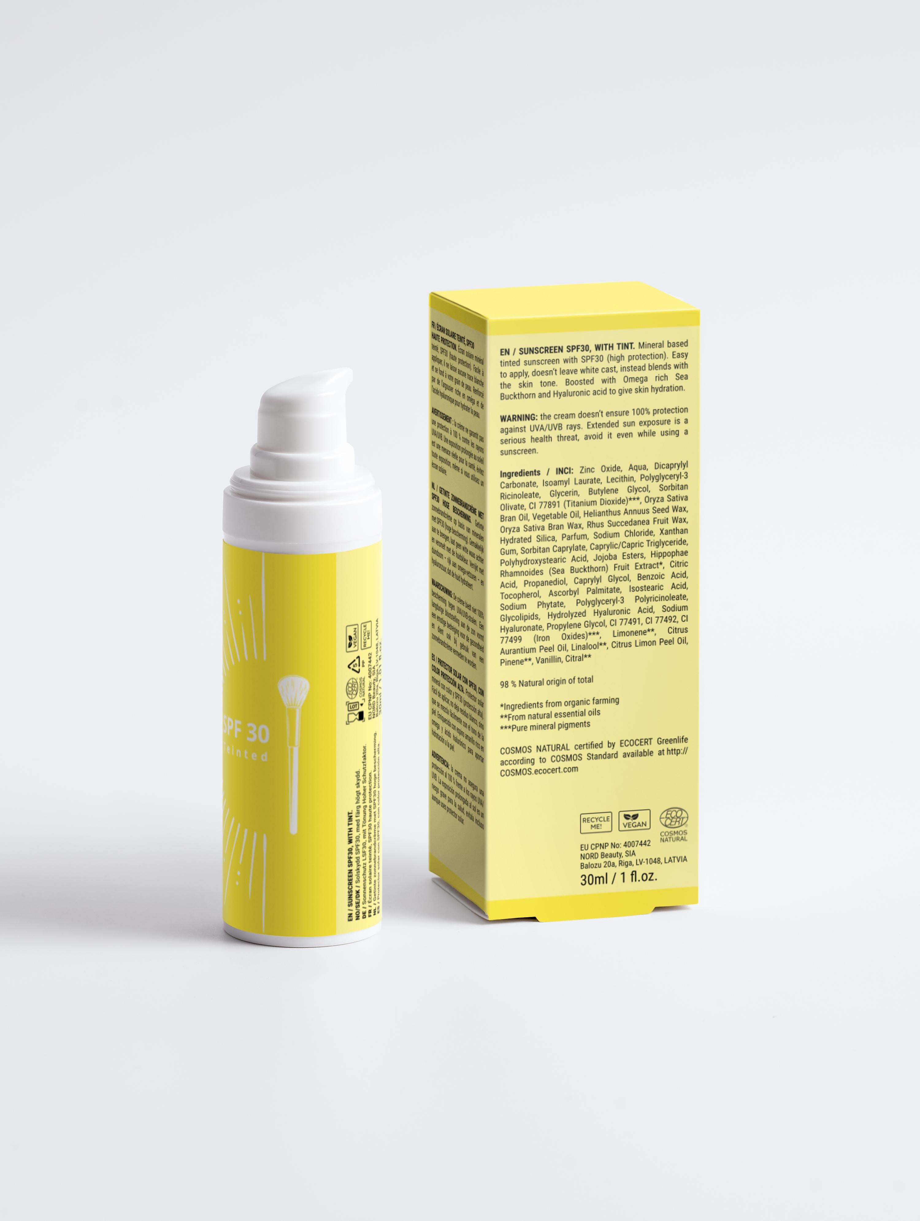 Crème Solaire avec teinte / Sunscreen with tint SPF30