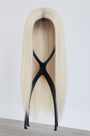 Perruques en cheveux humains - Perruque frontale en dentelle transparente blonde platine cendrée