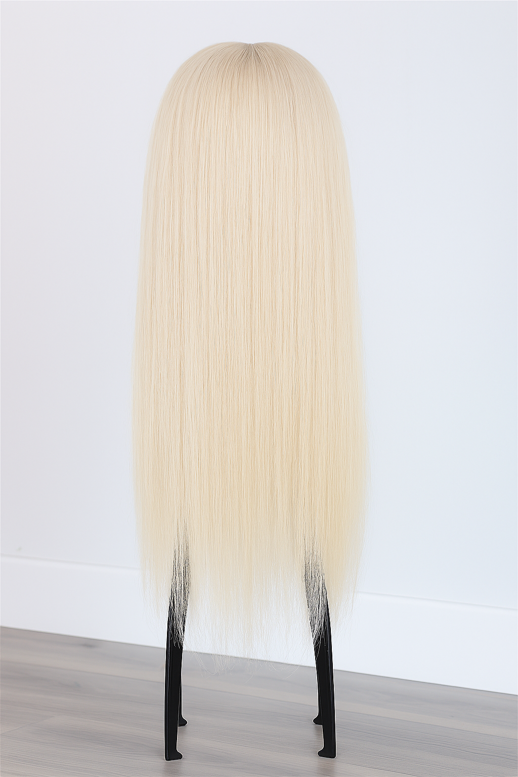 Perruques en cheveux humains - Perruque frontale en dentelle transparente blonde platine cendrée