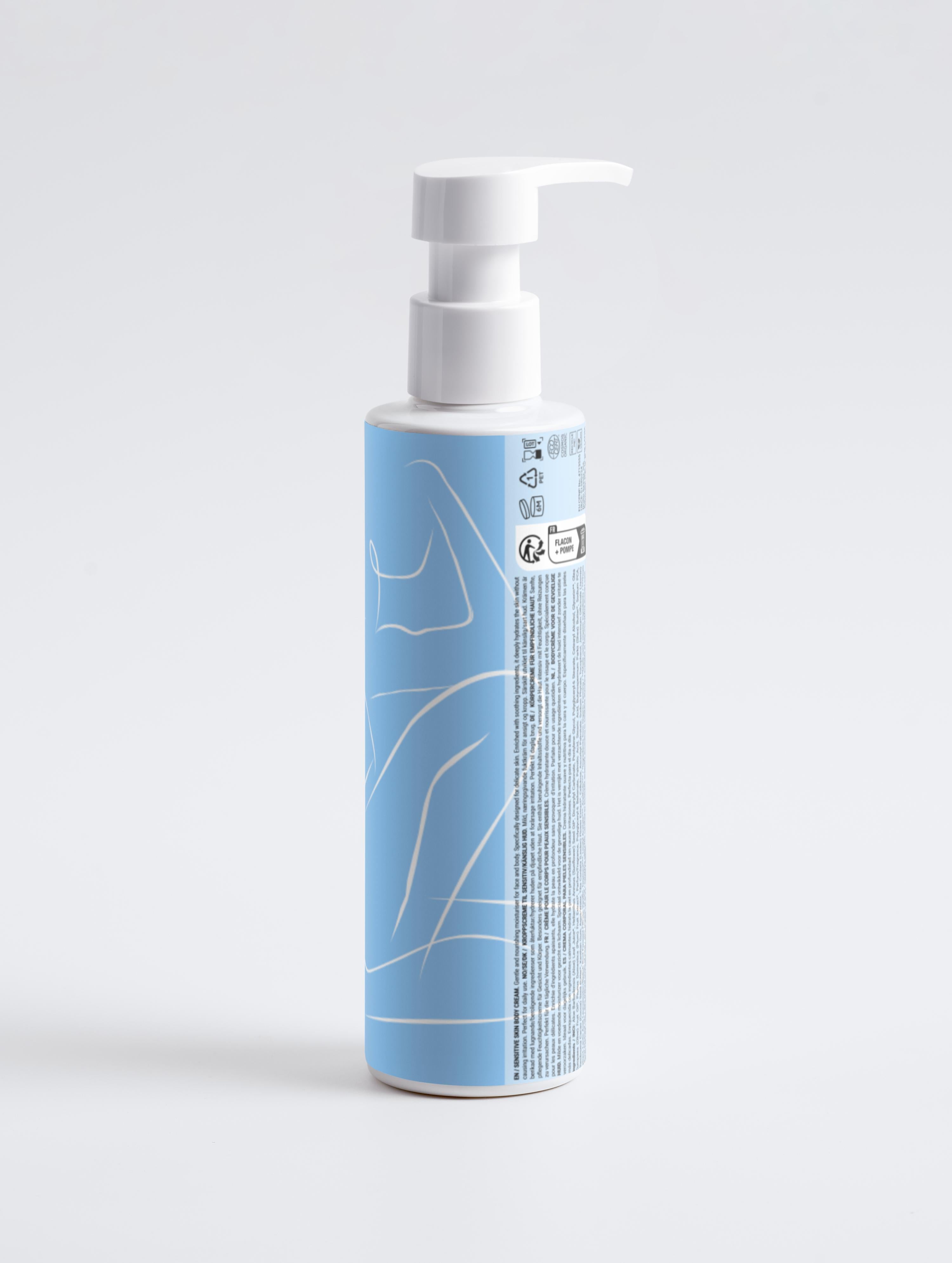 Crème pour le corps pour peaux sensibles 190 ml / 6,42 fl oz