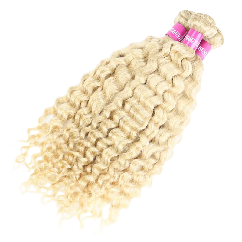 Tissage en lot de cheveux humains malaisiens bouclés Deep Wave 613