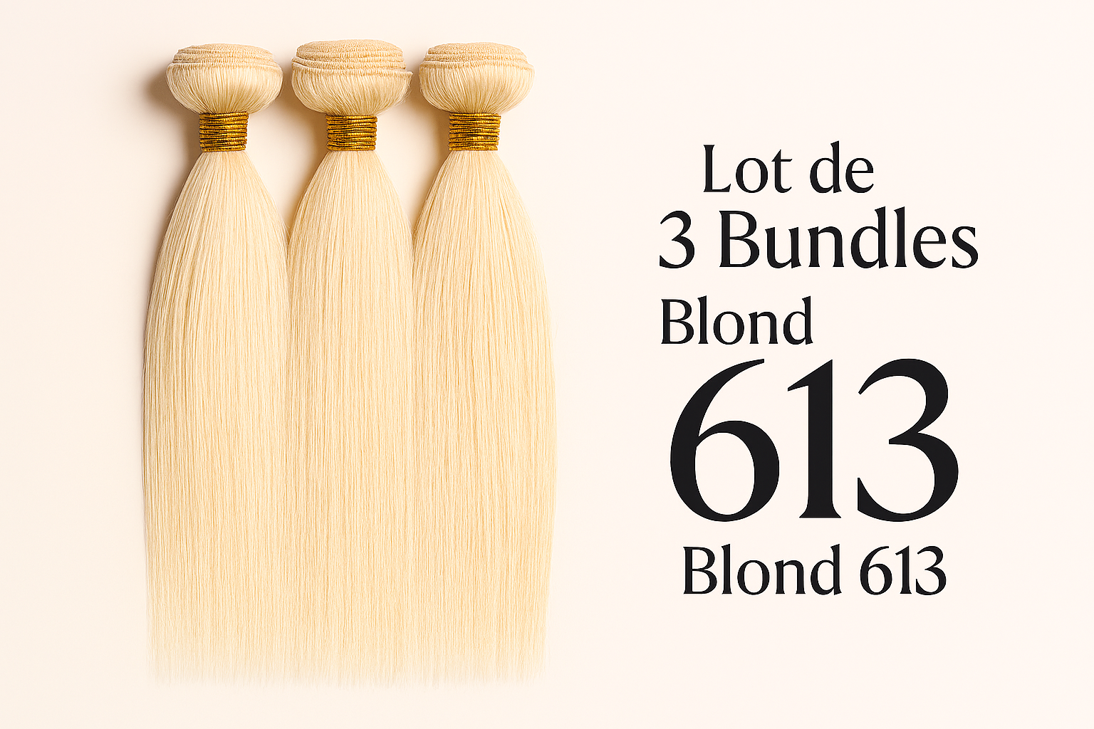 Lot de 3 ou de 6 Bundles – Cheveux Péruviens Remy Lisses Blond Miel 613