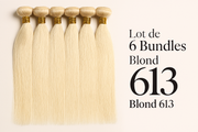 Lot de 3 ou de 6 Bundles – Cheveux Péruviens Remy Lisses Blond Miel 613