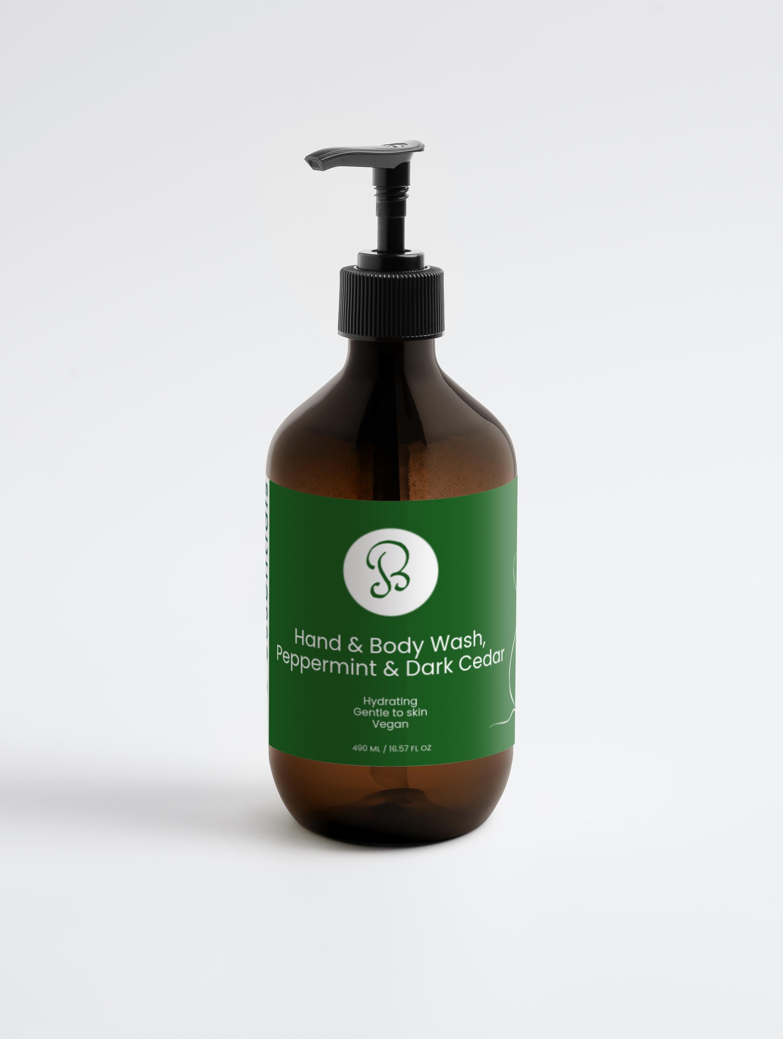 Gel douche et bain à la menthe poivrée et au cèdre foncé 490 ml / 16,57 fl oz